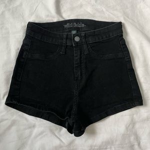 Wild Fable High Rise Black Denim Shorts